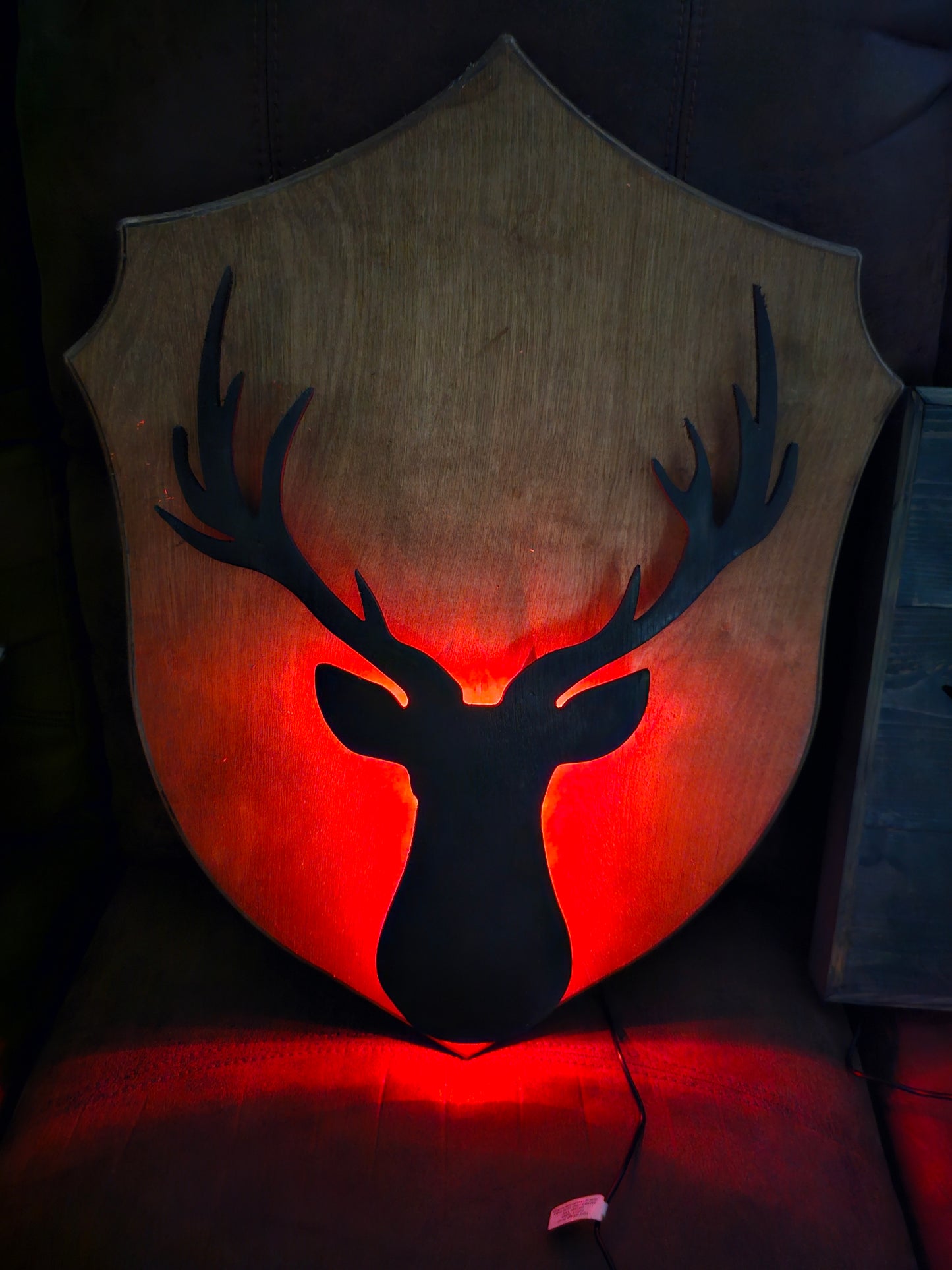Light up Deer Clock Silhouette Wall Decor