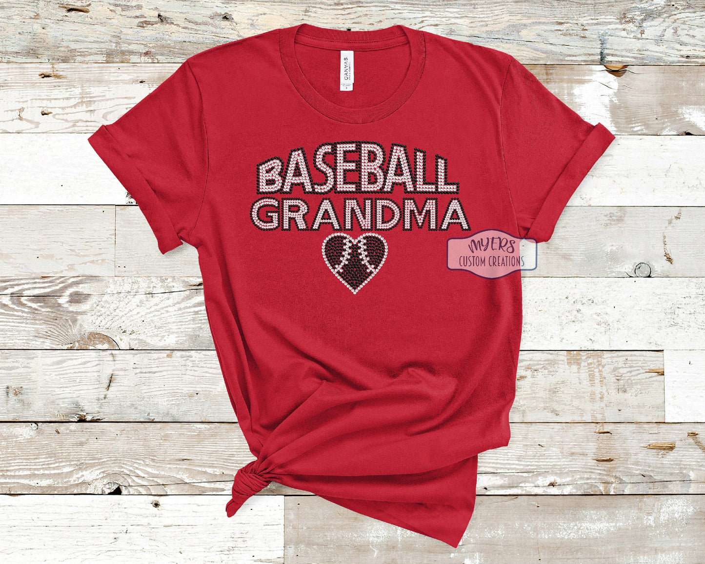 Baseball Grandma Rhinestone Shirt