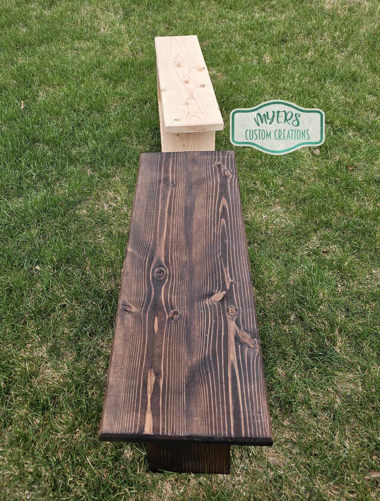 Custom Rustin Benches - Side/Top View