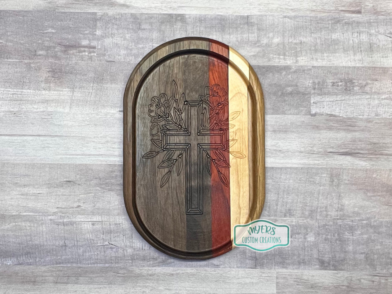 Oval Cross Catchall Tray