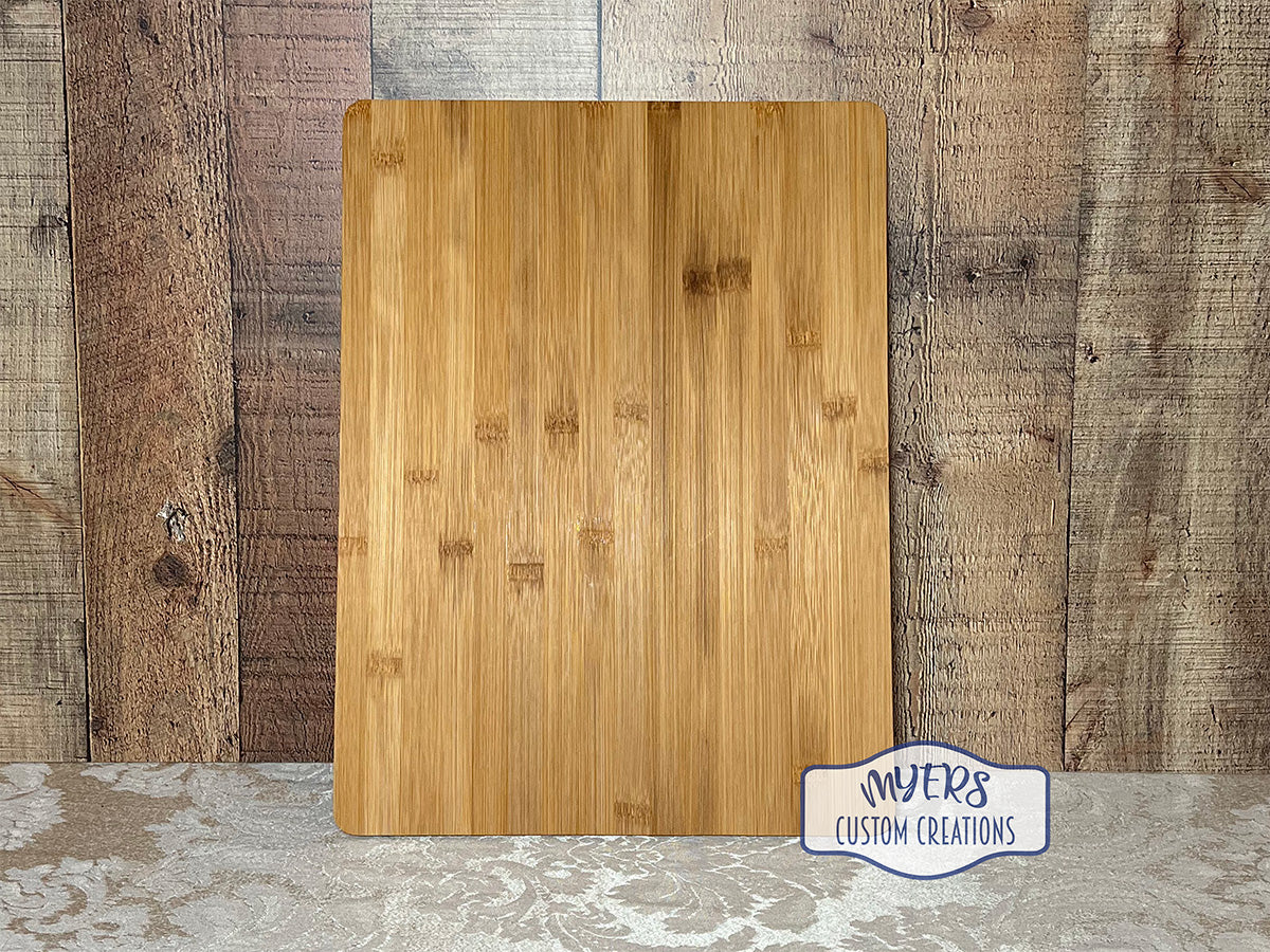 Gallon Man Cutting Board front/cutting side