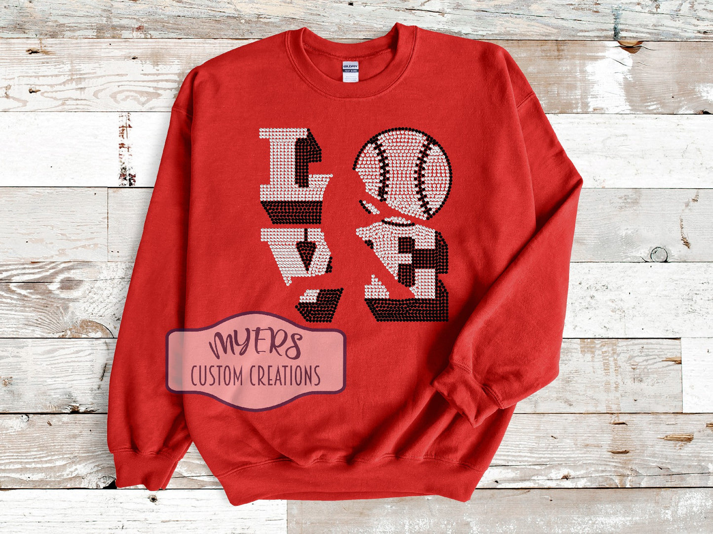 Love Baseball Rhinestone Shirt