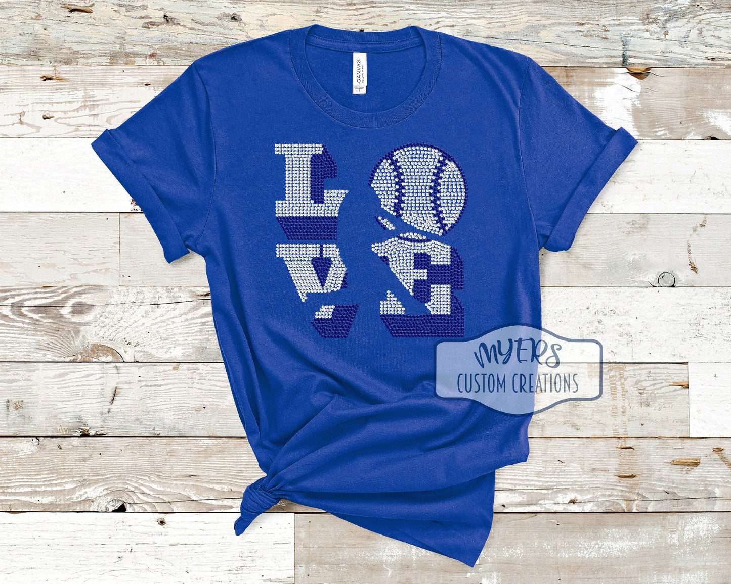 Love Baseball Rhinestone Shirt