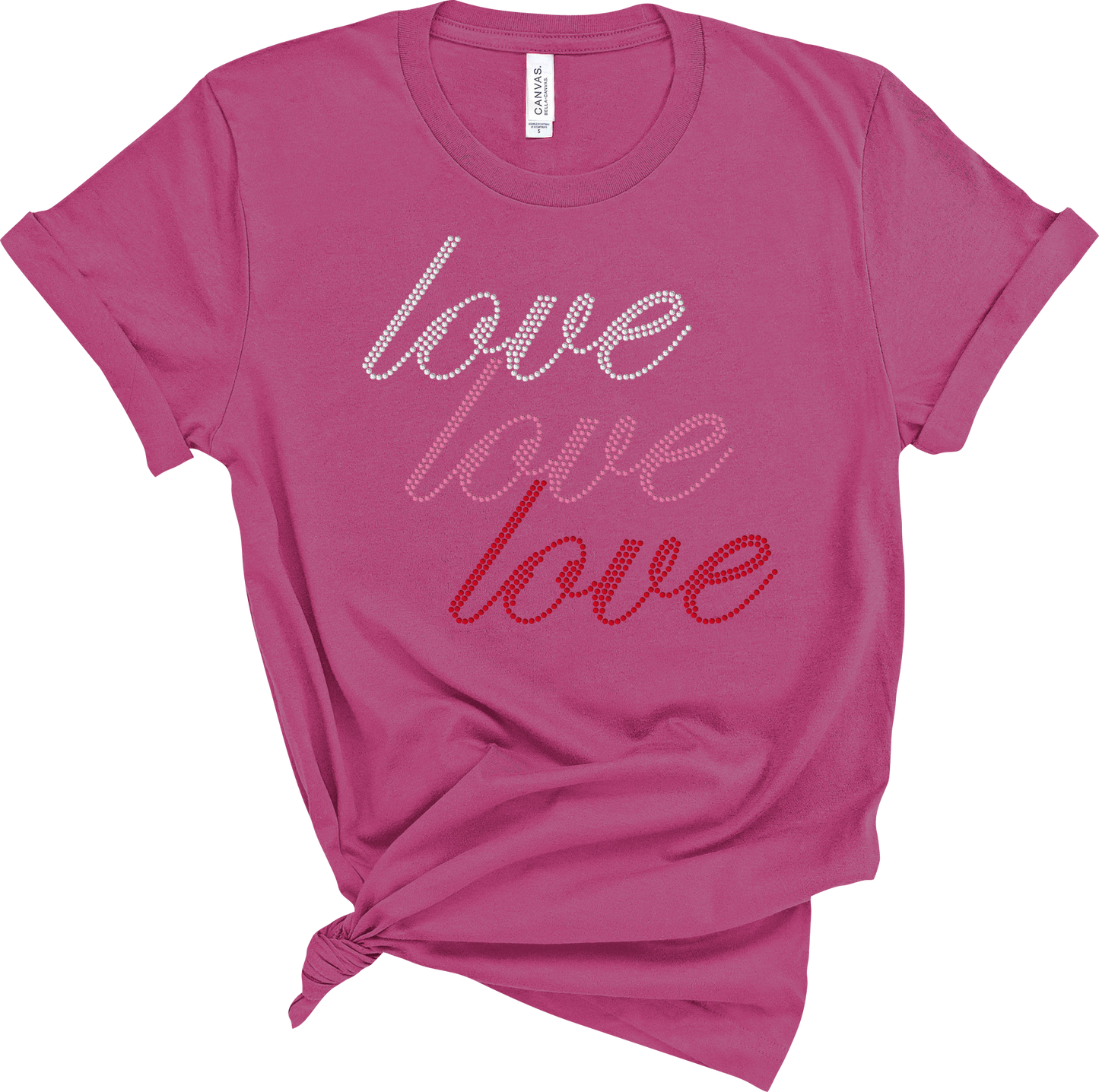 Love Love Love Rhinestone Shirt