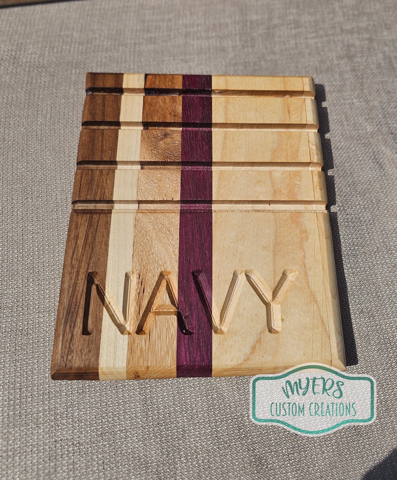 Navy Challenge Coin Display Board