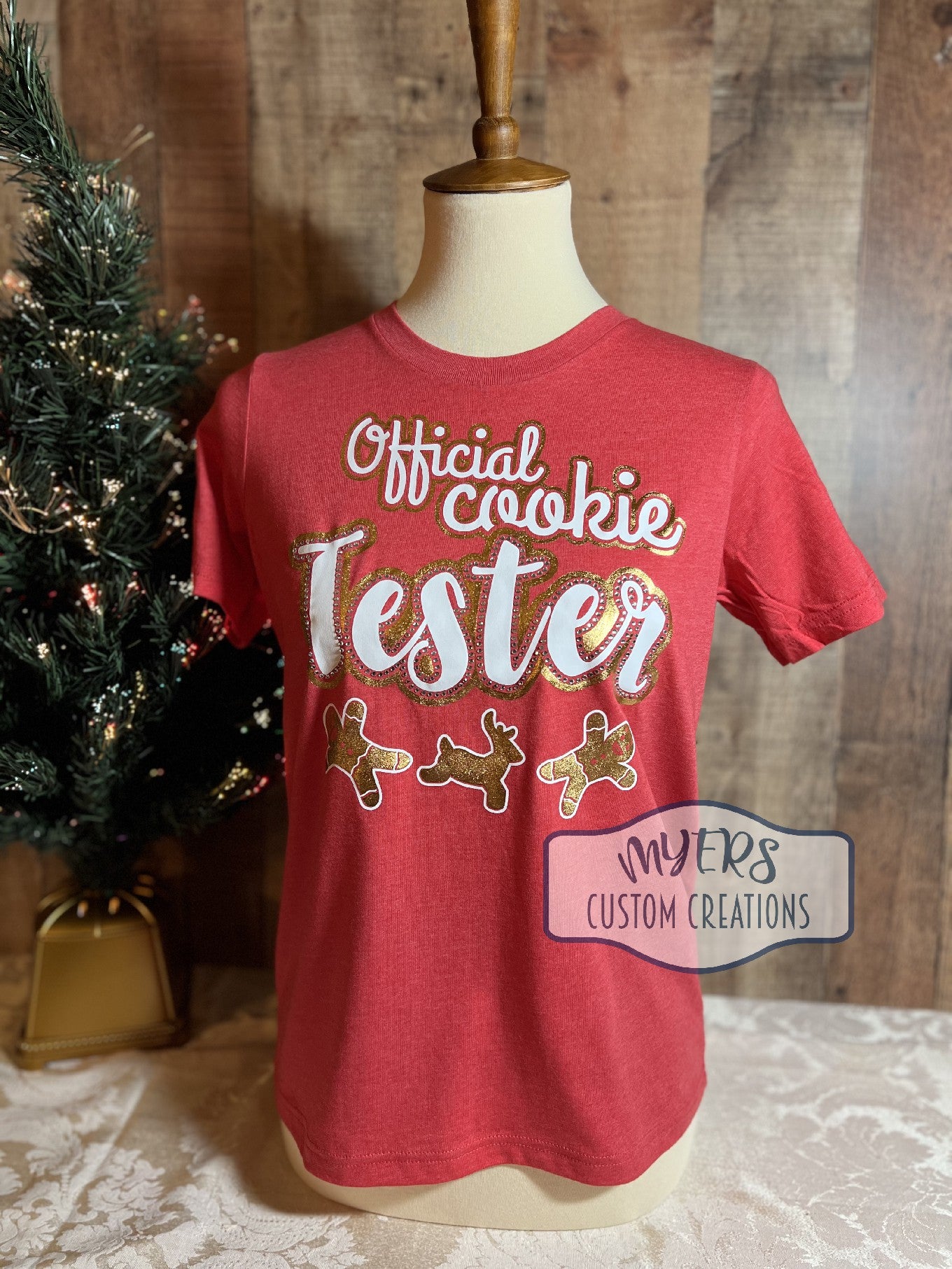 Official Cookie Tester heather red Bella+Canvas t-shirt