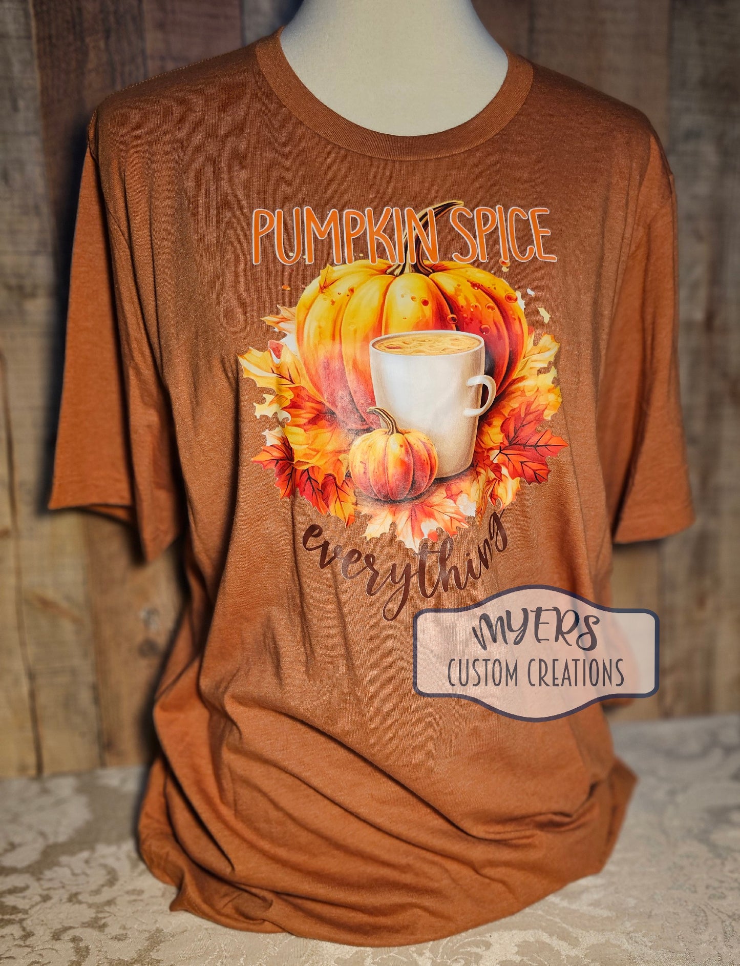Pumpkin Spice Everything Heather Autumn Bella+Canvas t-shirt