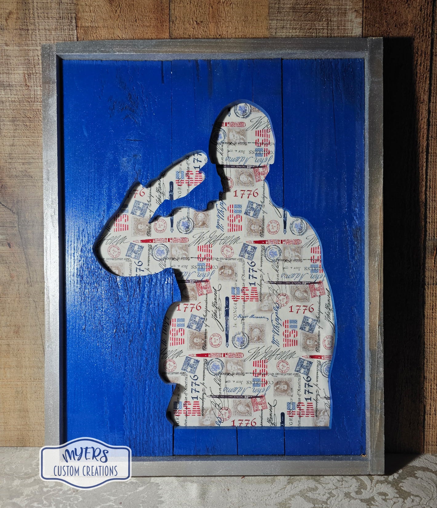Saluting Airman Silhouette