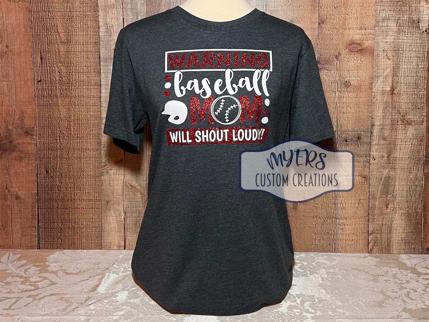 Warning Baseball Mom Will Shout Loudly Shirts RTS