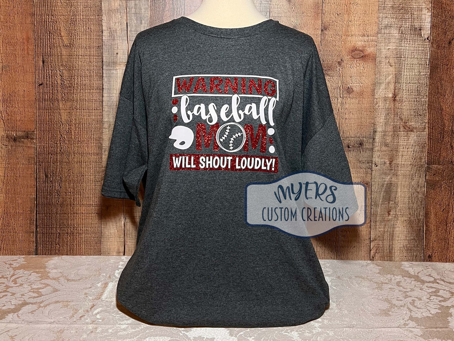 Warning Baseball Mom Will Shout Loudly Shirts RTS