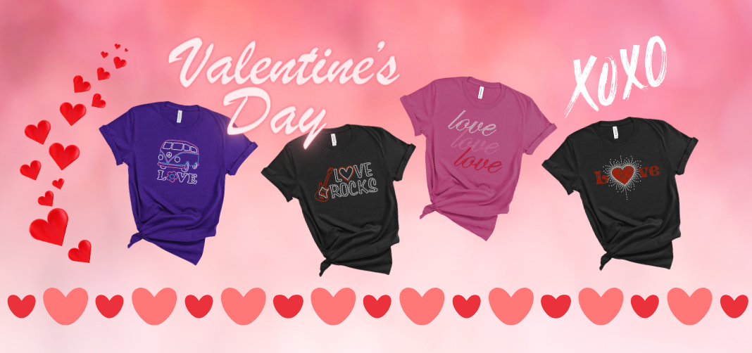Fall in Love with some fun and sparkling shirts perfect for Valentine's Day!