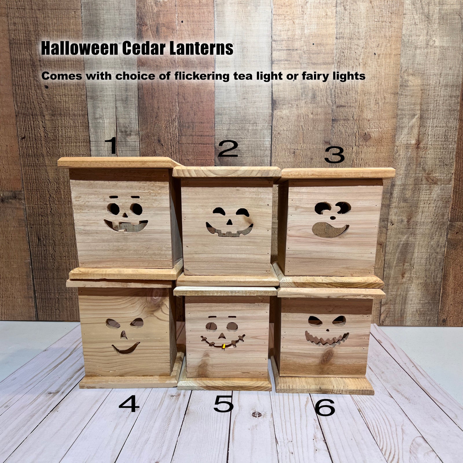 Halloween Cedar Lanterns