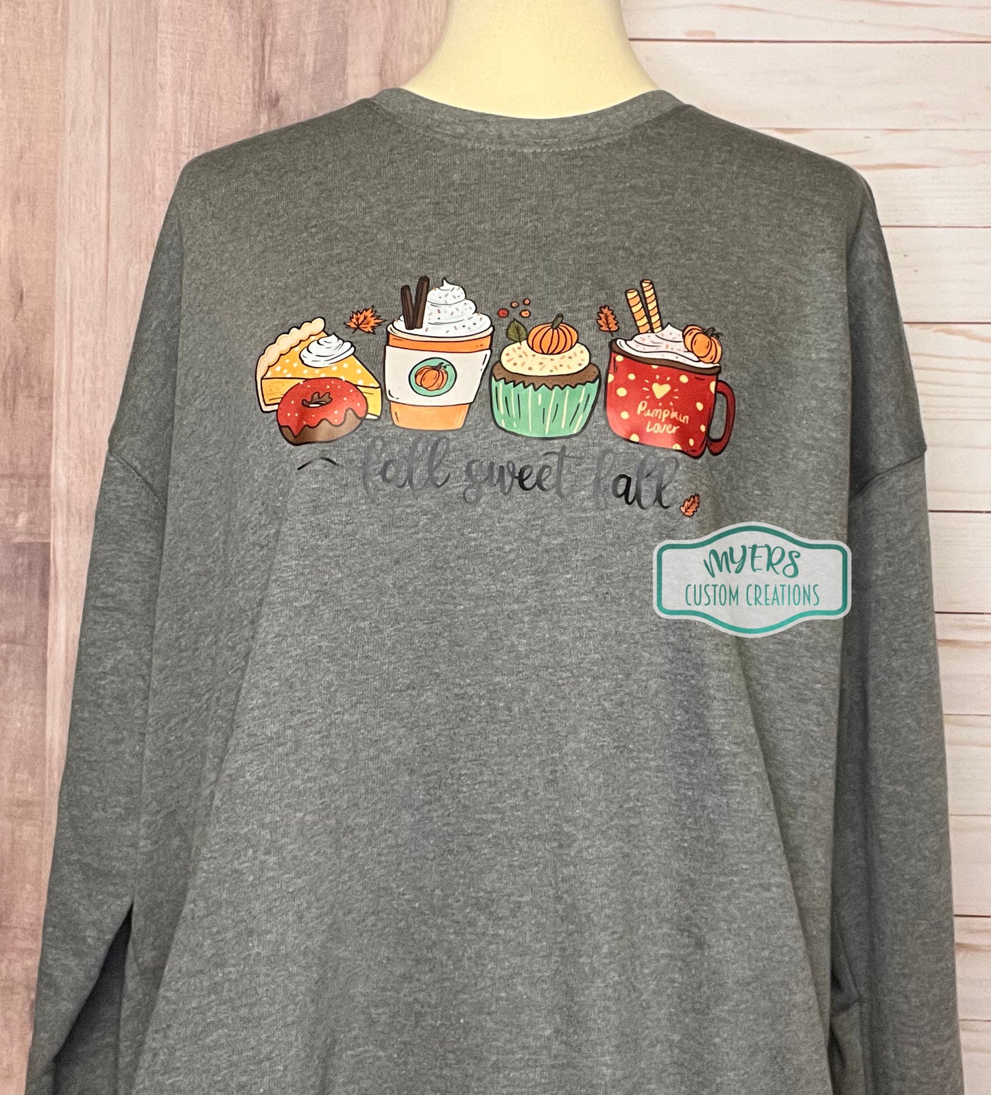 Fall Sweet Fall Deep Heather Bella+Canvas sweatshirt