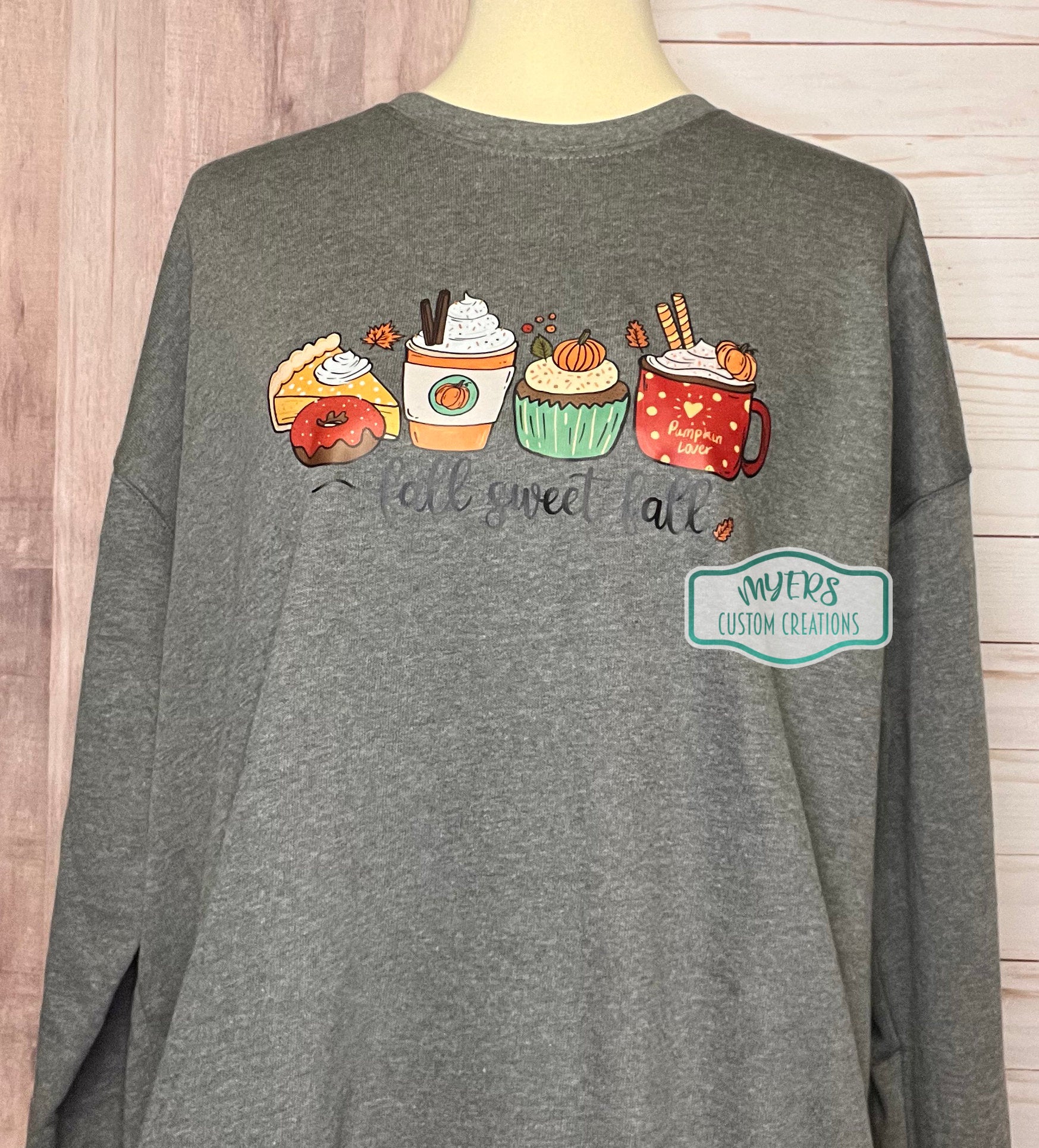 Fall Sweet Fall Deep Heather Bella+Canvas sweatshirt
