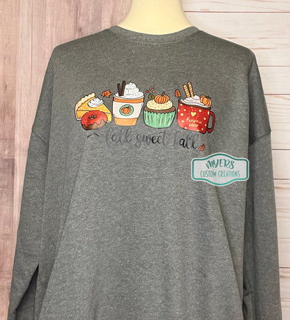 Fall Sweet Fall Deep Heather Bella+Canvas sweatshirt