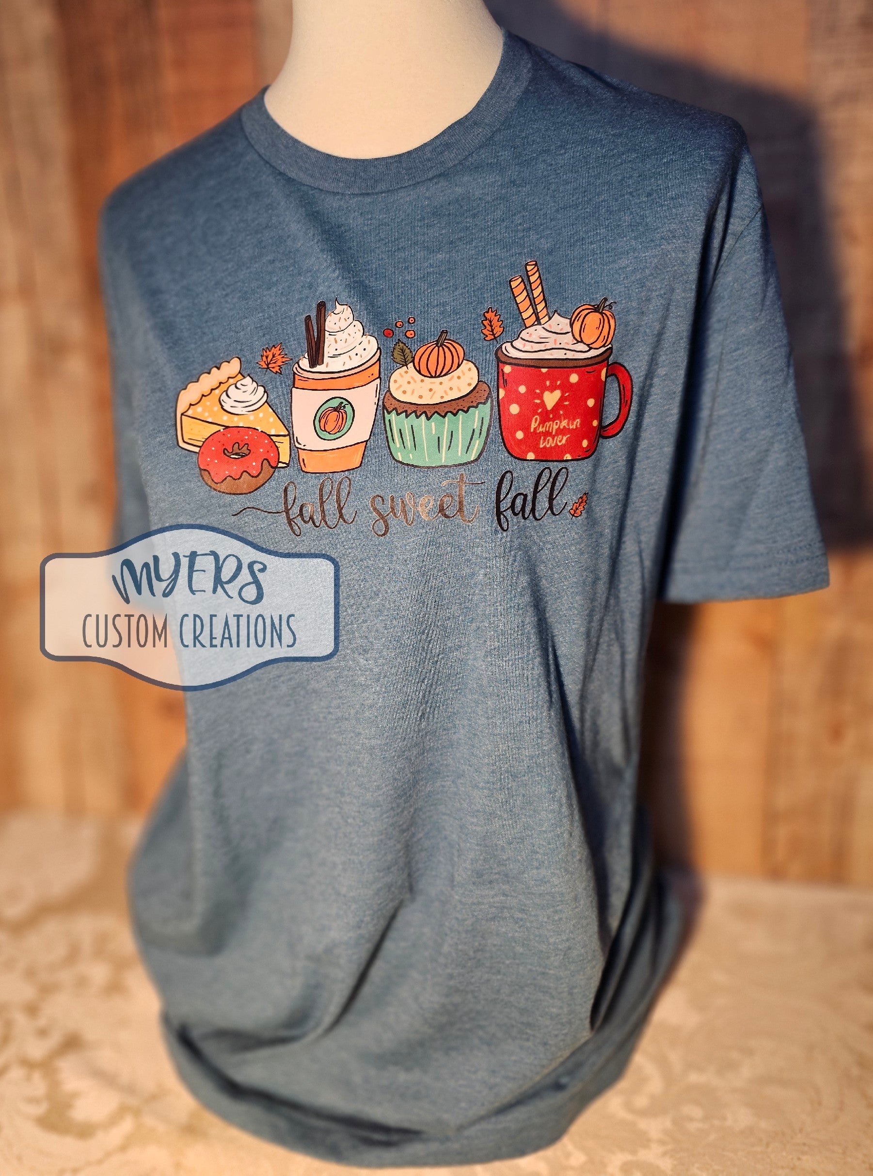 Fall Sweet Fall Heather Deep Teal Bella+Canvas t-shirt