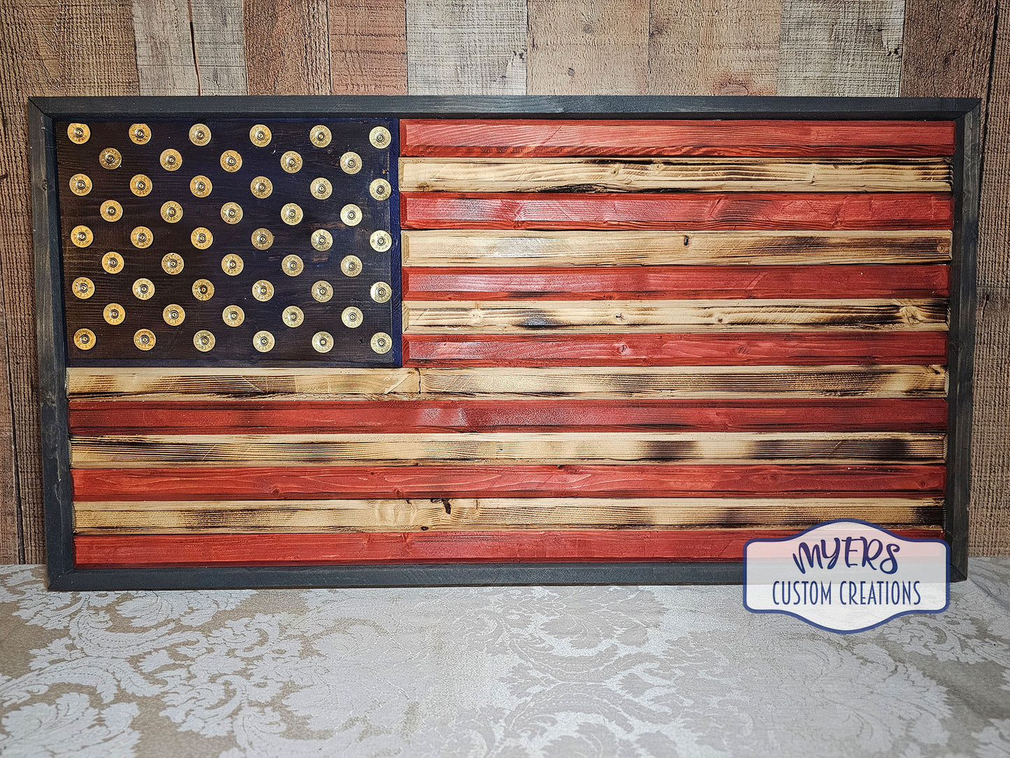 Handmade Wood American Flag