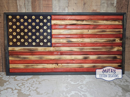 Handmade Wood American Flag