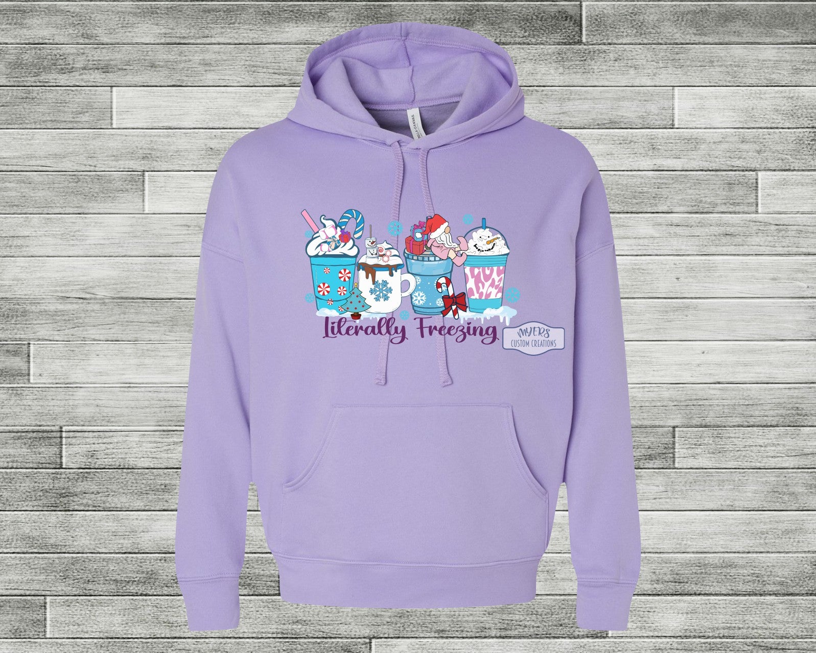 Literally Freezing Dark Lavender Bella+Canvas Hoodie