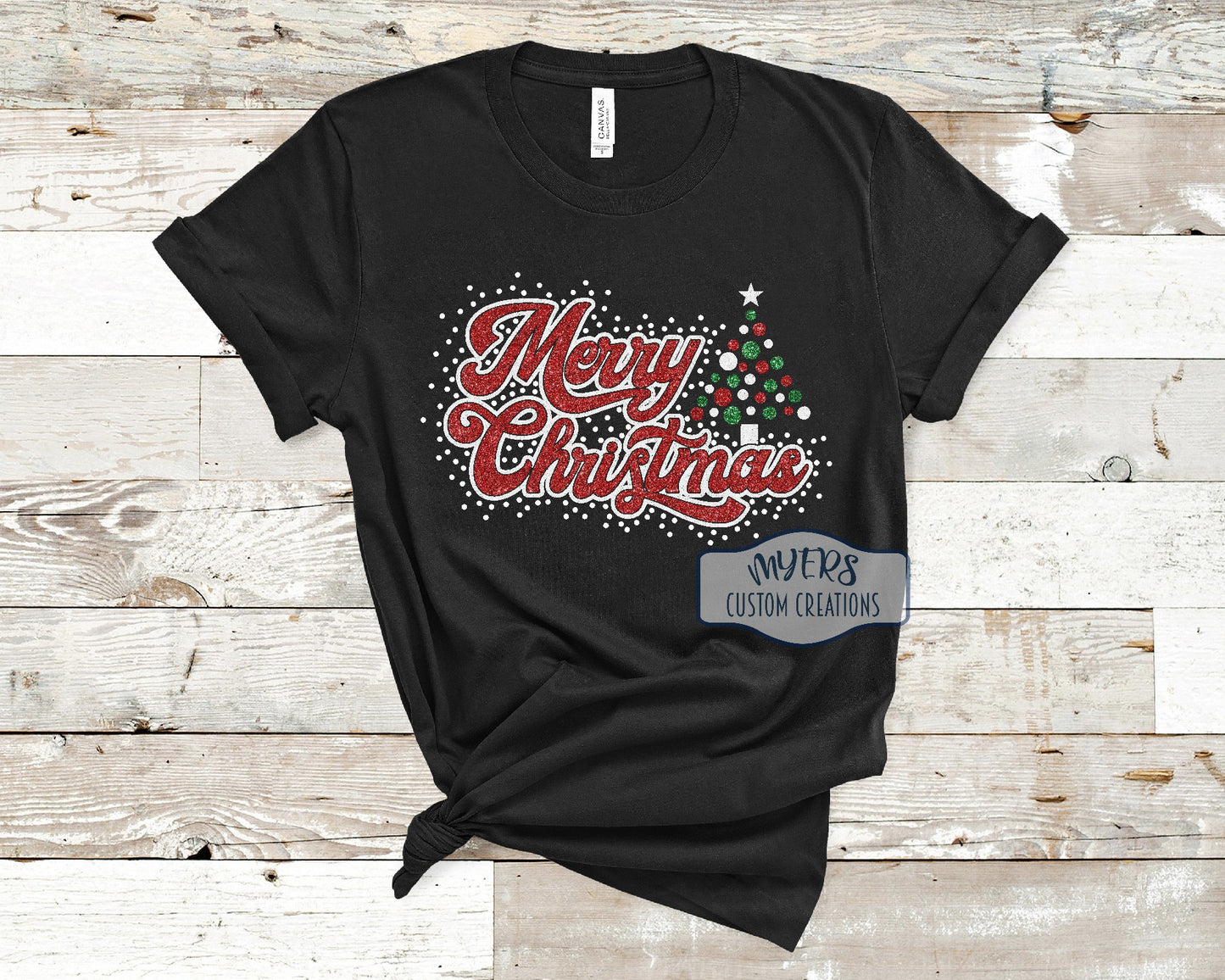 Merry Christmas Tree Rhinestone Shirt