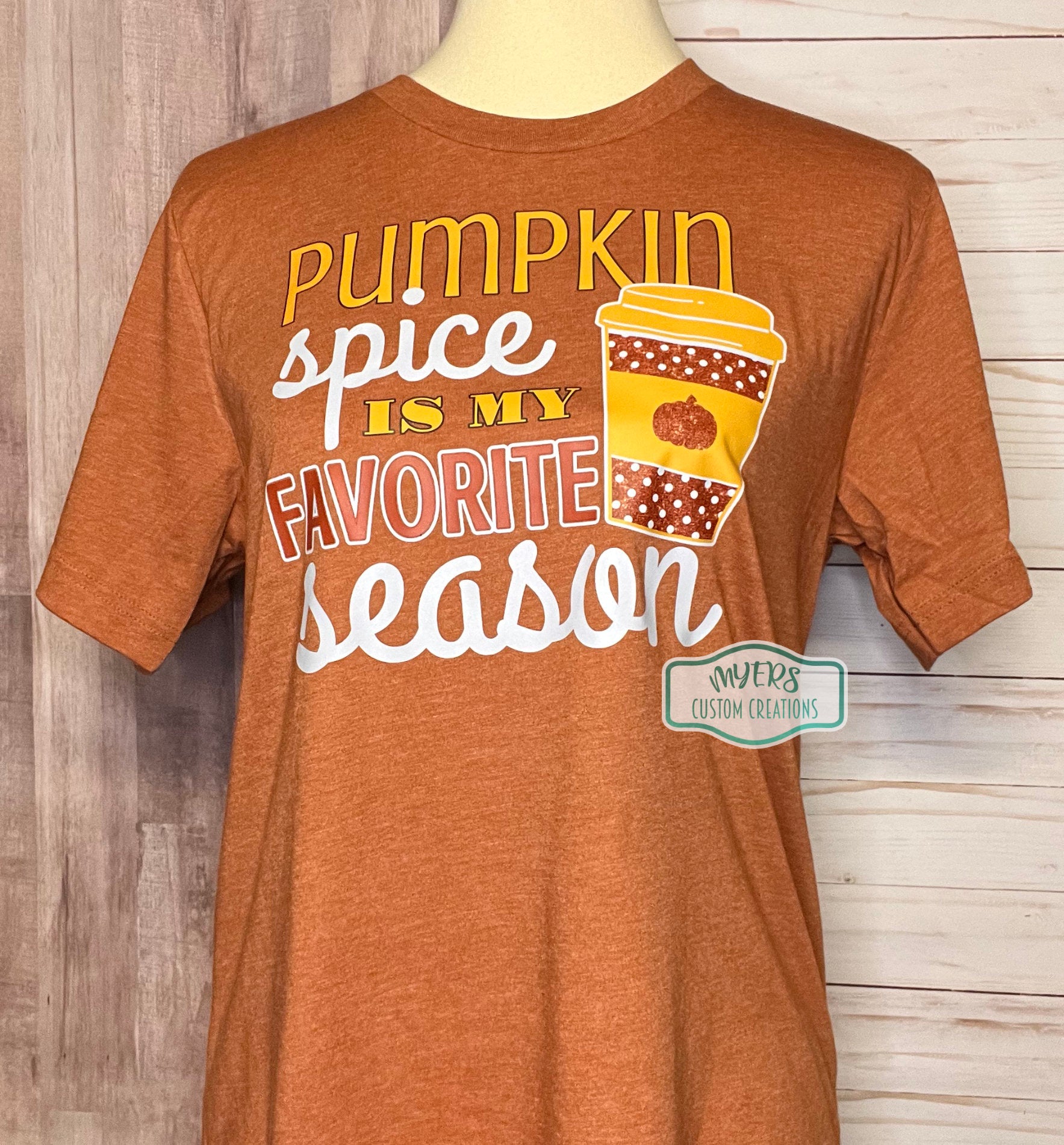 Pumpkin Spice is My Favorite Season Heather Autumn Bella+Canvas t-shirt