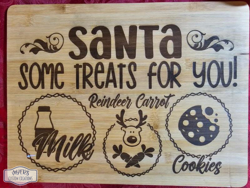 Treats for Santa Cutting Board RTS